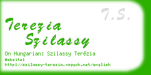 terezia szilassy business card
