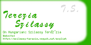 terezia szilassy business card